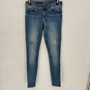 Gap Denim Legging Jeans Women's Blue Denim Distressed Skinny Fit Size 4R